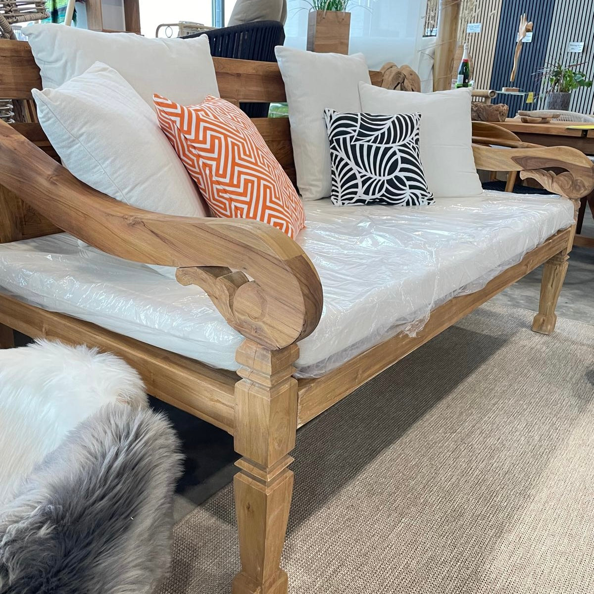 Cantik Trädgårdssoffa Teak 210 x100 x 100h