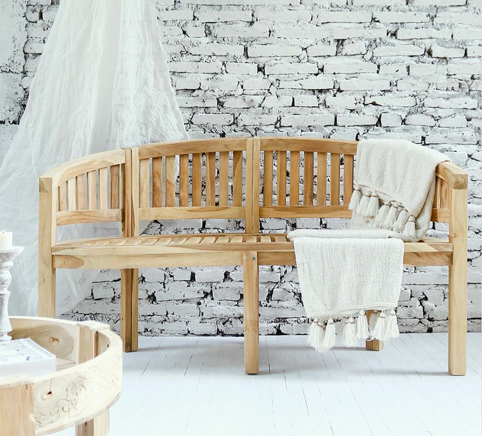 BANAN Bänk Teak för trädgården.