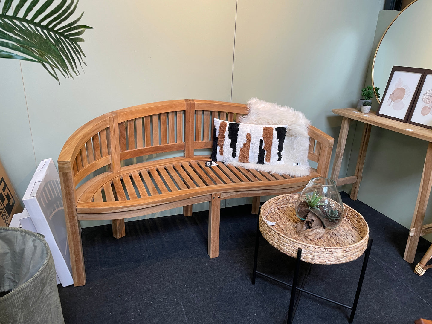 BANAN Bänk Teak för trädgården.