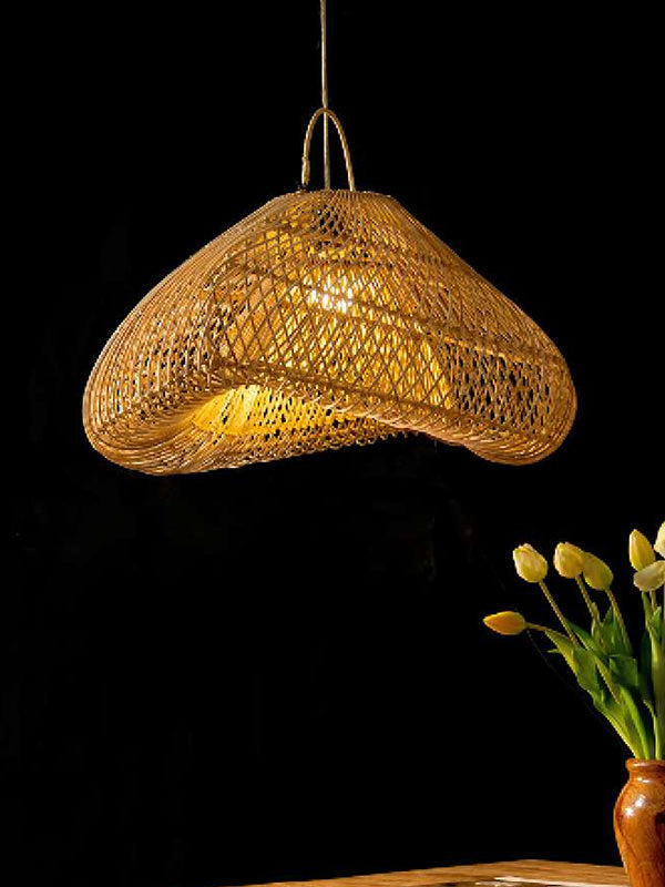 ELMA Small rattan ceiling lamp D50 cm