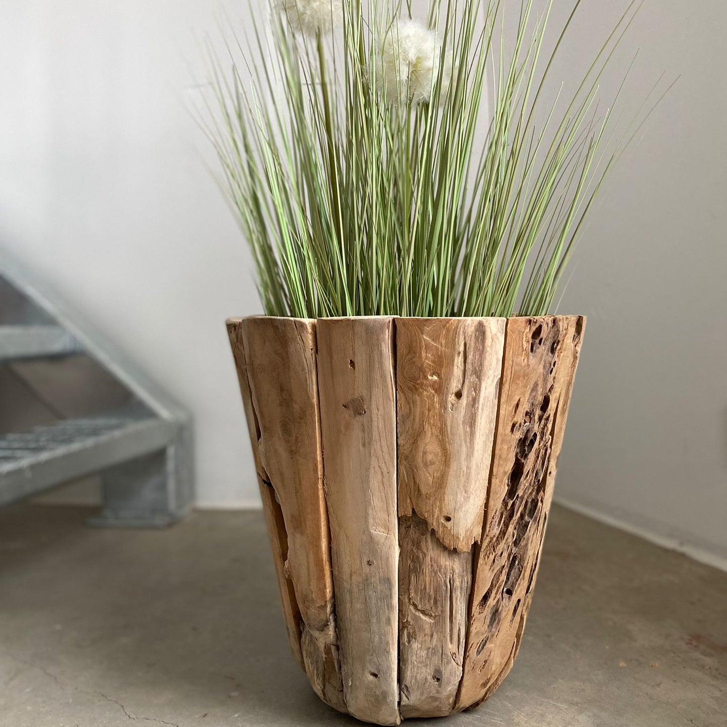 Rustik Vase/Krukke Teak - Genbrugstræ 30-60cm