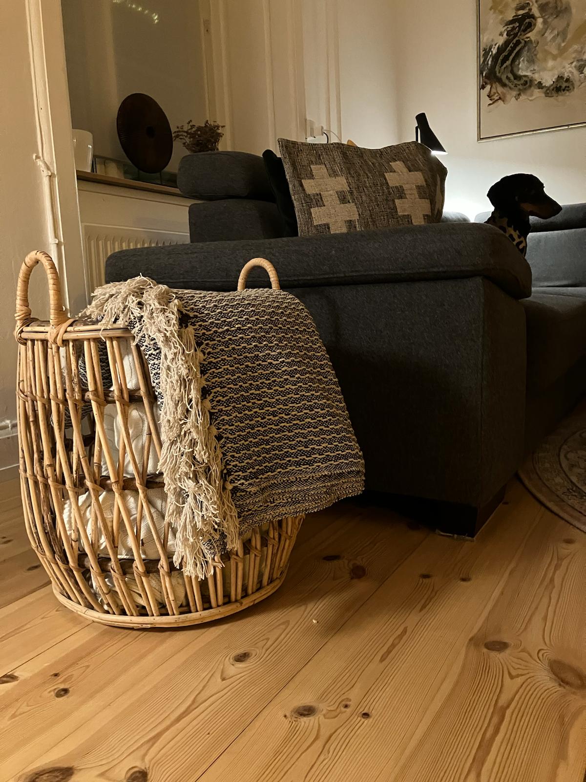KURV MOCHI Rattan Natur Ø48/40/35 3STK