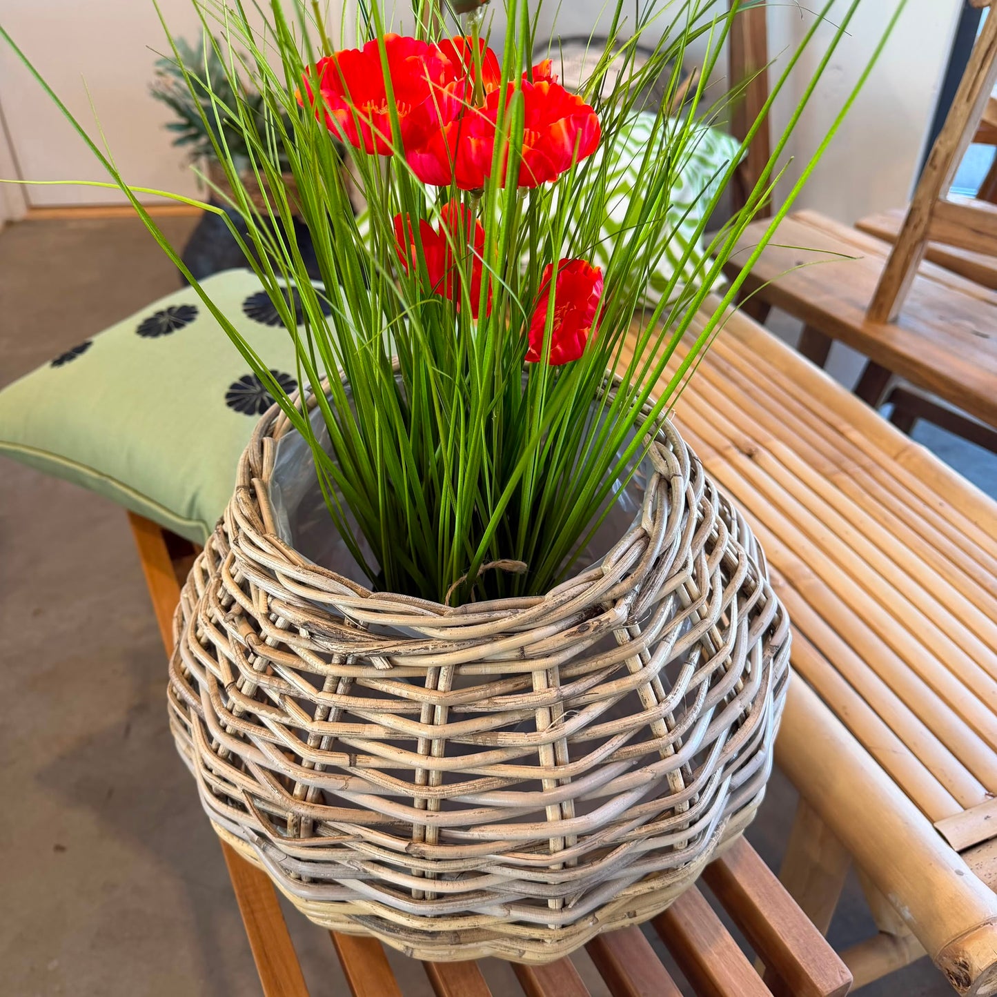 Athena Eleganta Korgar i Kubu Rattan – Set om 2 Natur