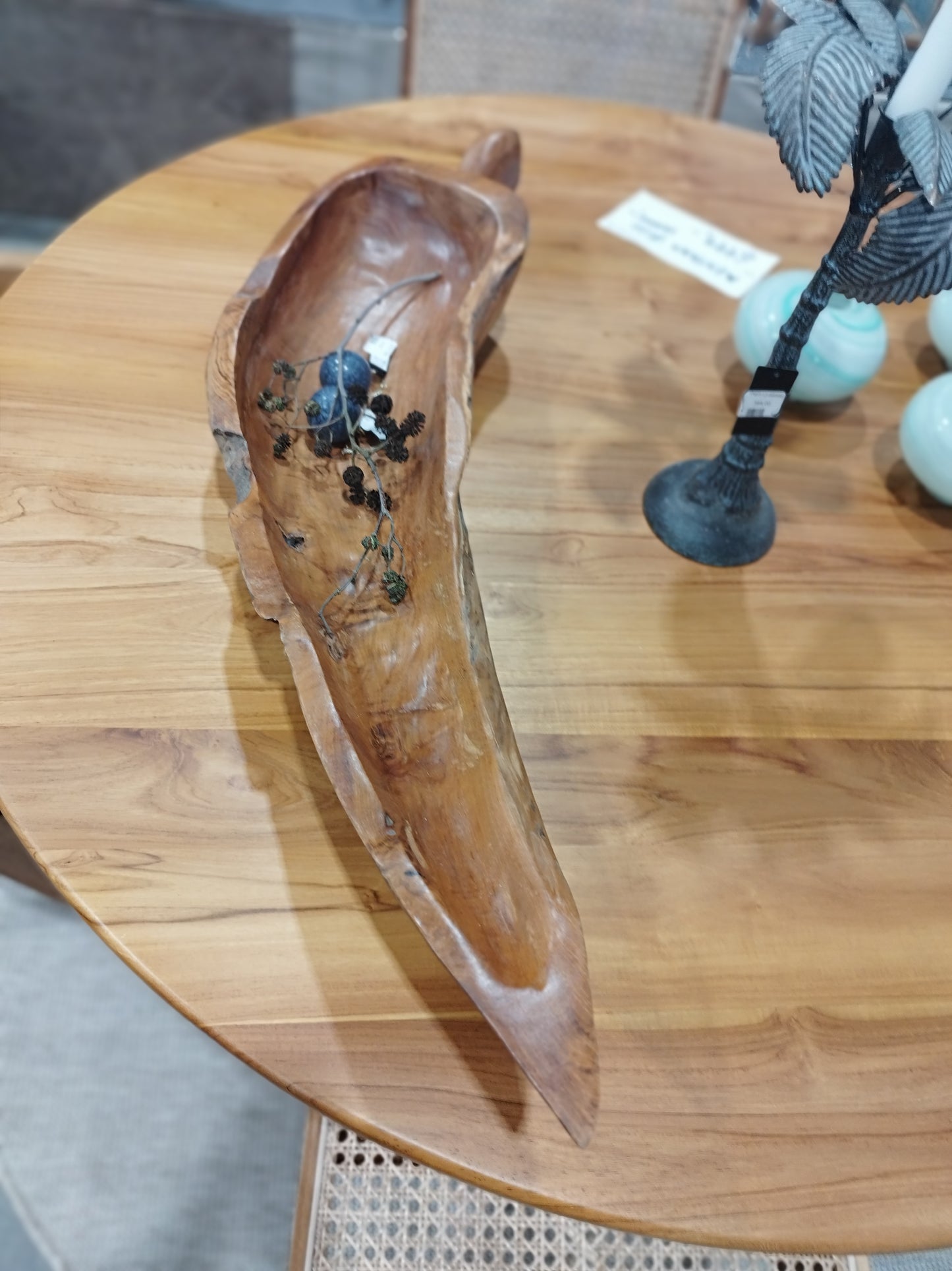 Teak Chili formet Premium skål