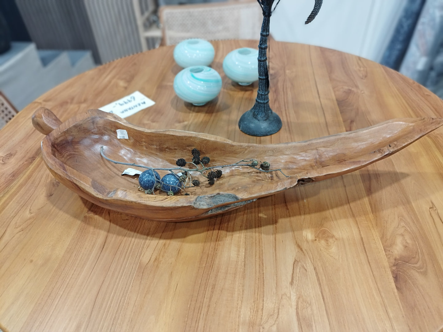 Teak Chili formet Premium skål
