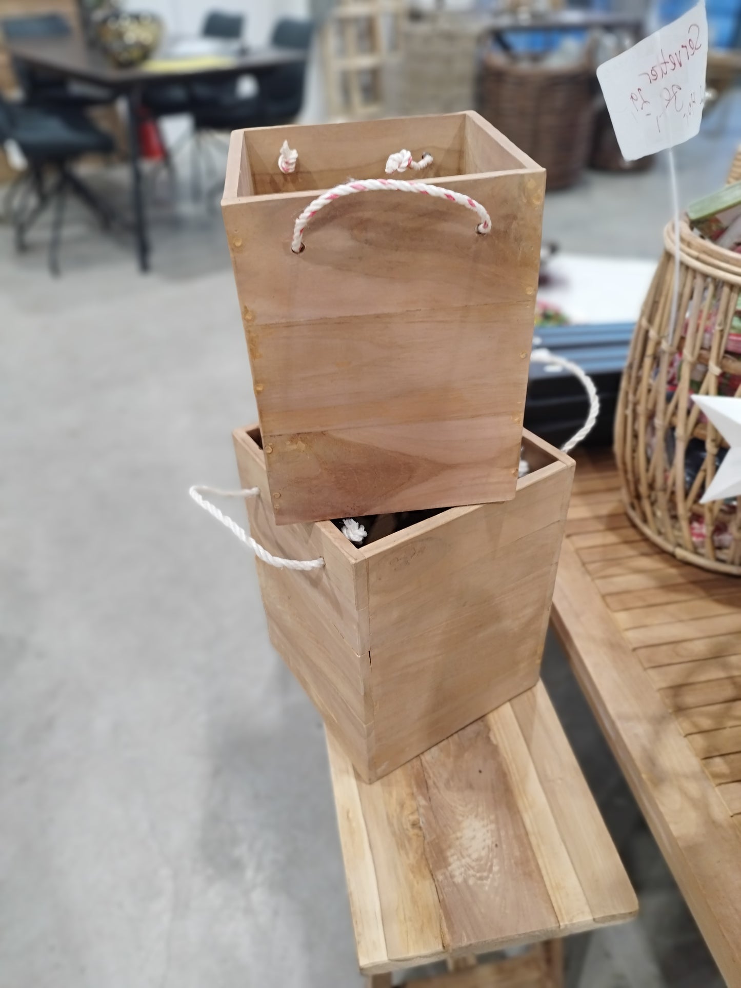 Maui Teak Plantekasser Sæt med 2