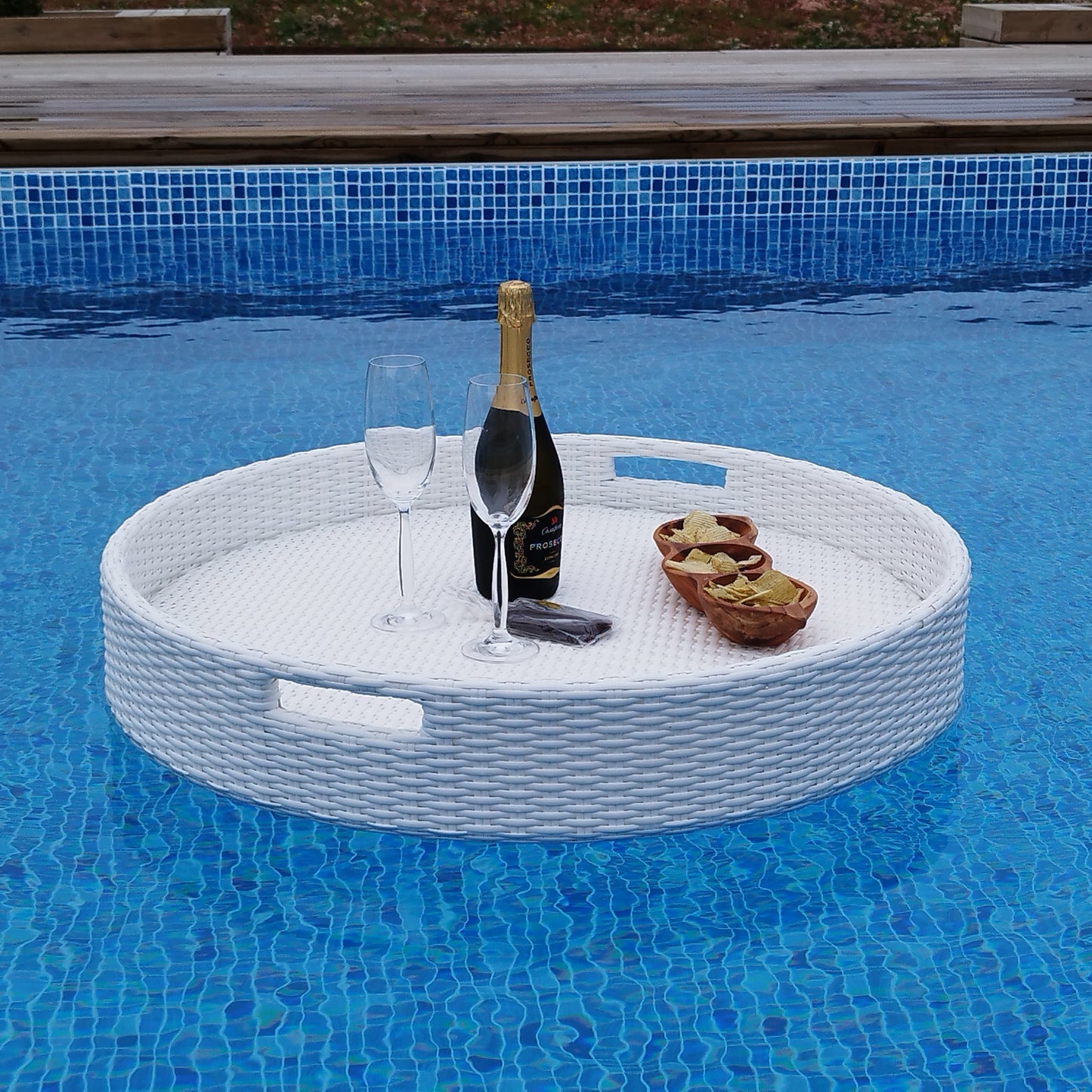 FLYTANDE POOLBRICKA Rund