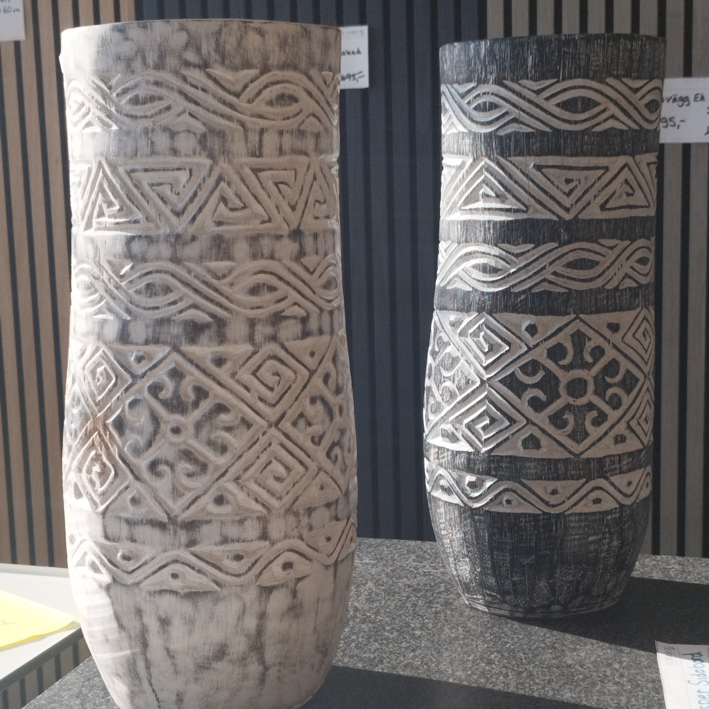 PALM CARVING VAS Höjd 50 cm