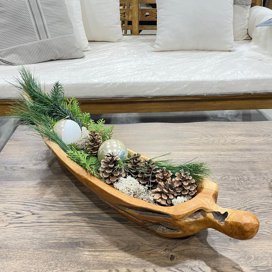 Teak Chili formet Premium skål