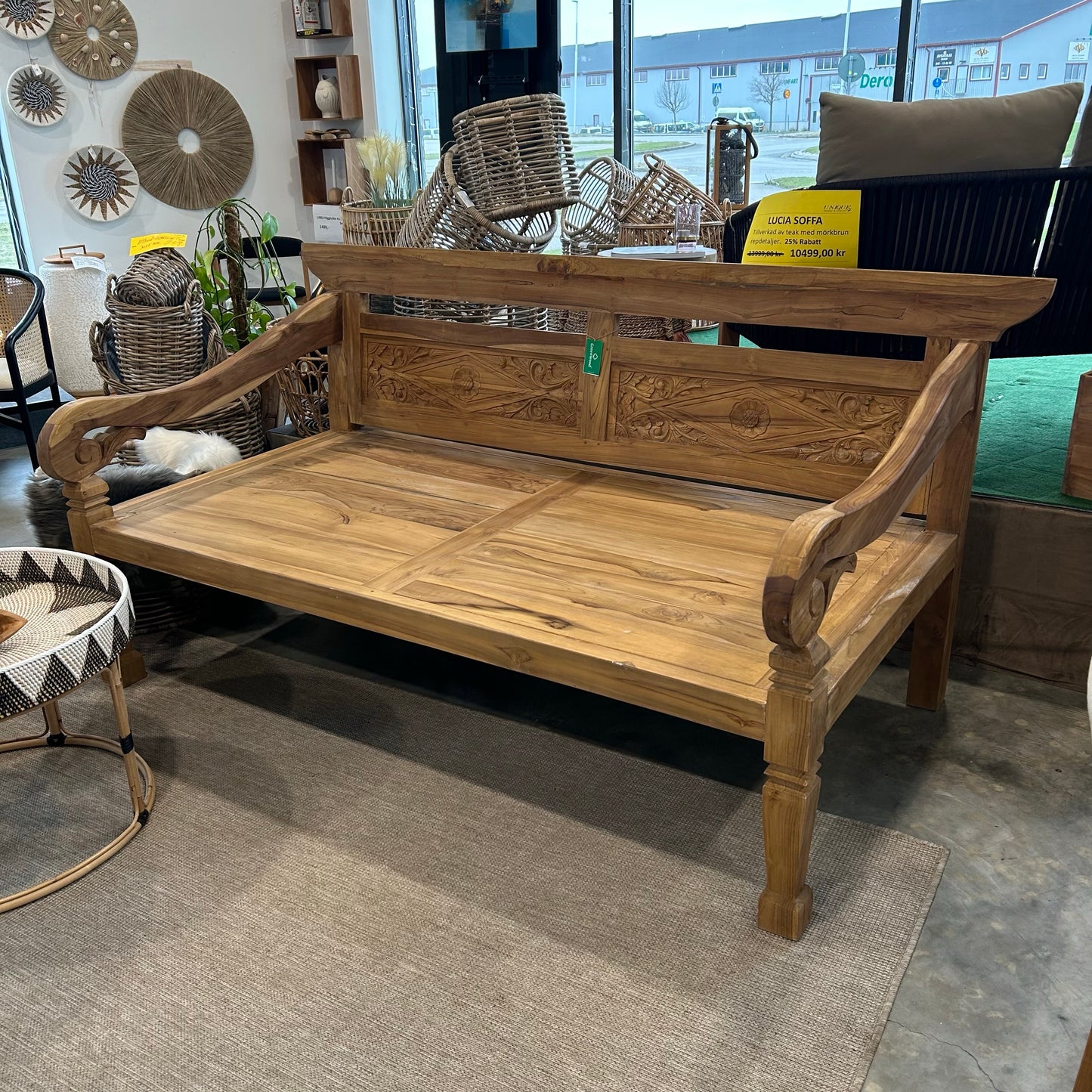 Cantik Trädgårdssoffa Teak 210 x100 x 100h