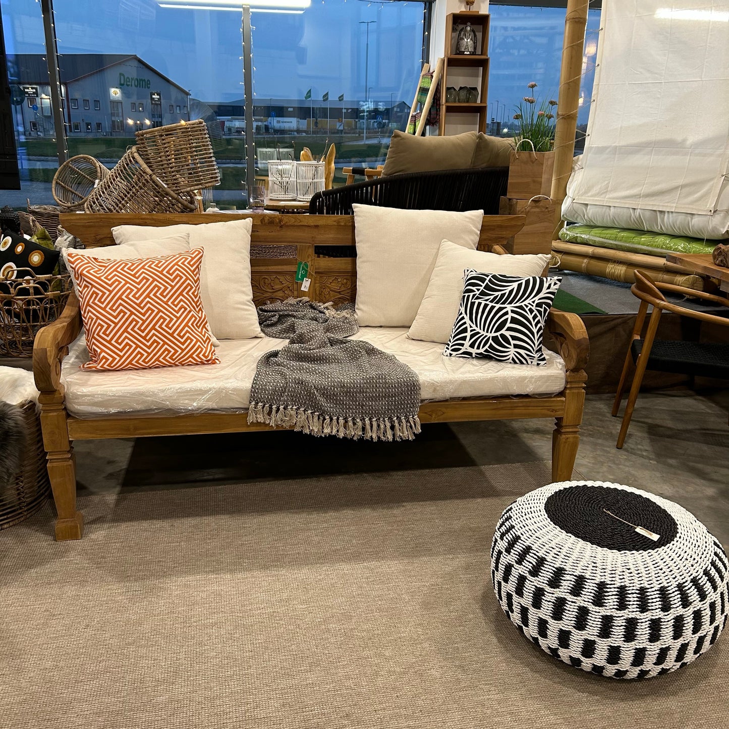 Cantik Trädgårdssoffa Teak 210 x100 x 100h