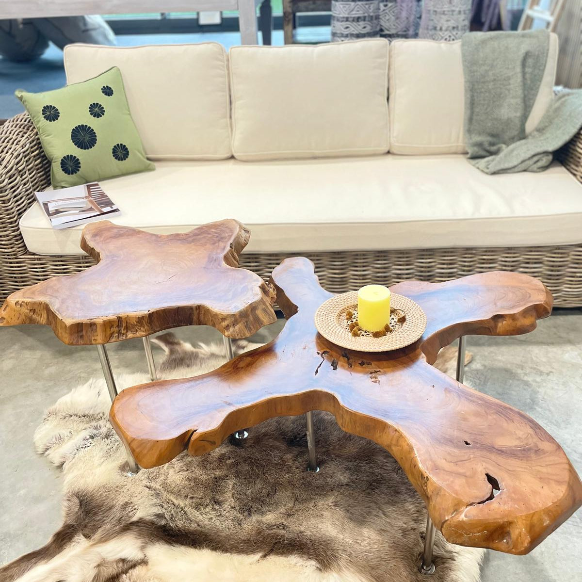 Teakrot Coffee bord & Sidobord