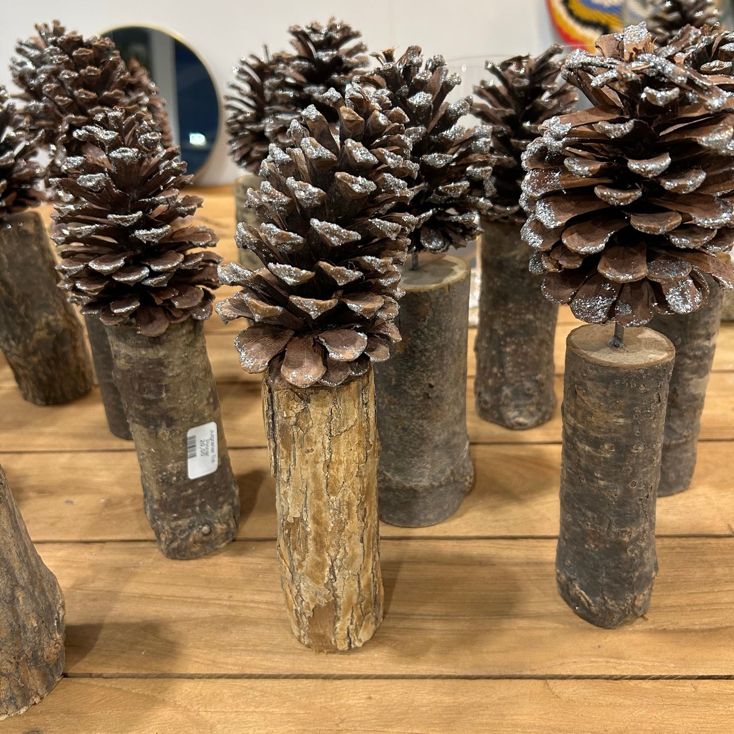 Unique Jul pinnar med glitterkotte