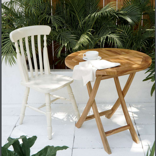 KUDOS Rundt klapbord i Teak 70x75H