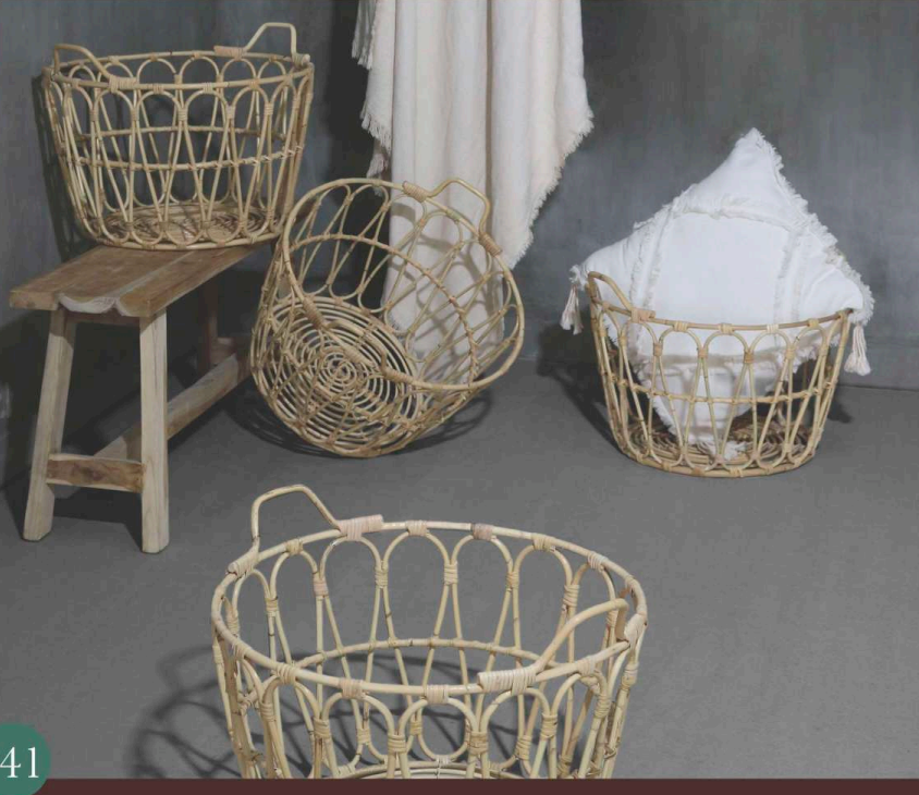 KURV UNIK RATTAN NATURLIG Ø38