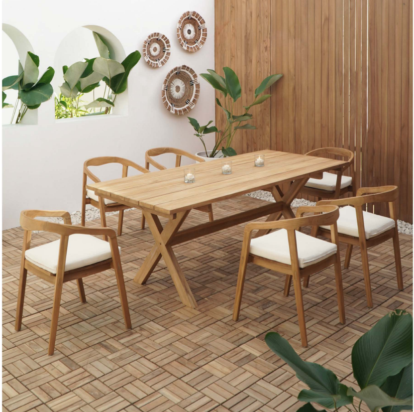 MURCIA Havebord Teak 200x90x75H