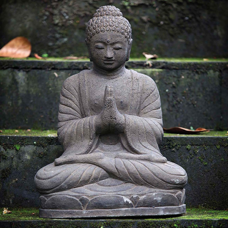 Praying Buddha Trädgårdsstaty