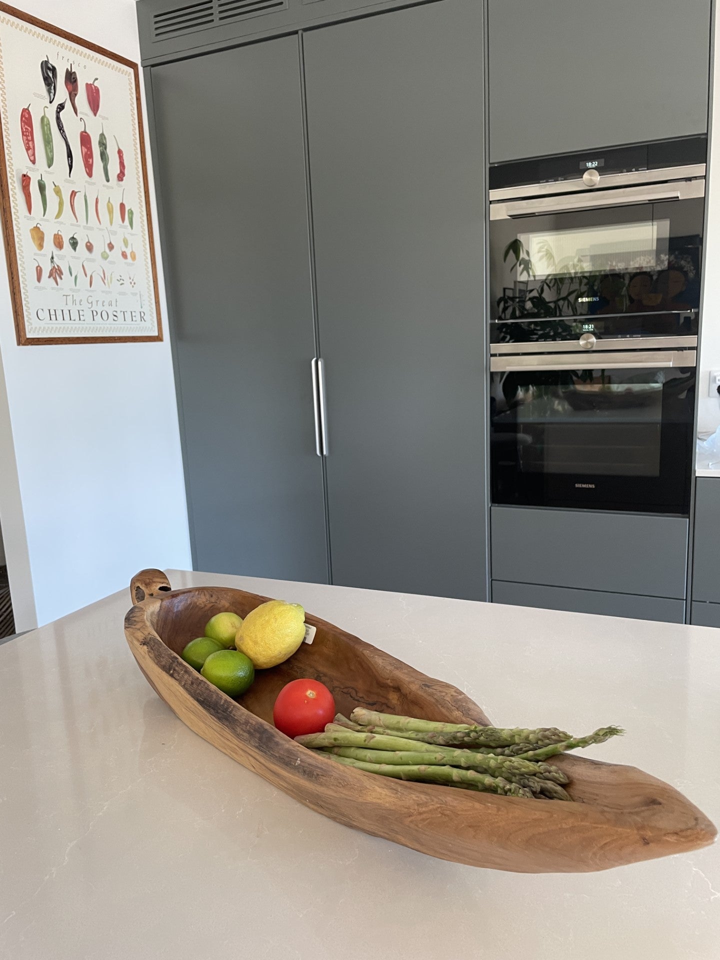 Teak Chili formet Premium skål