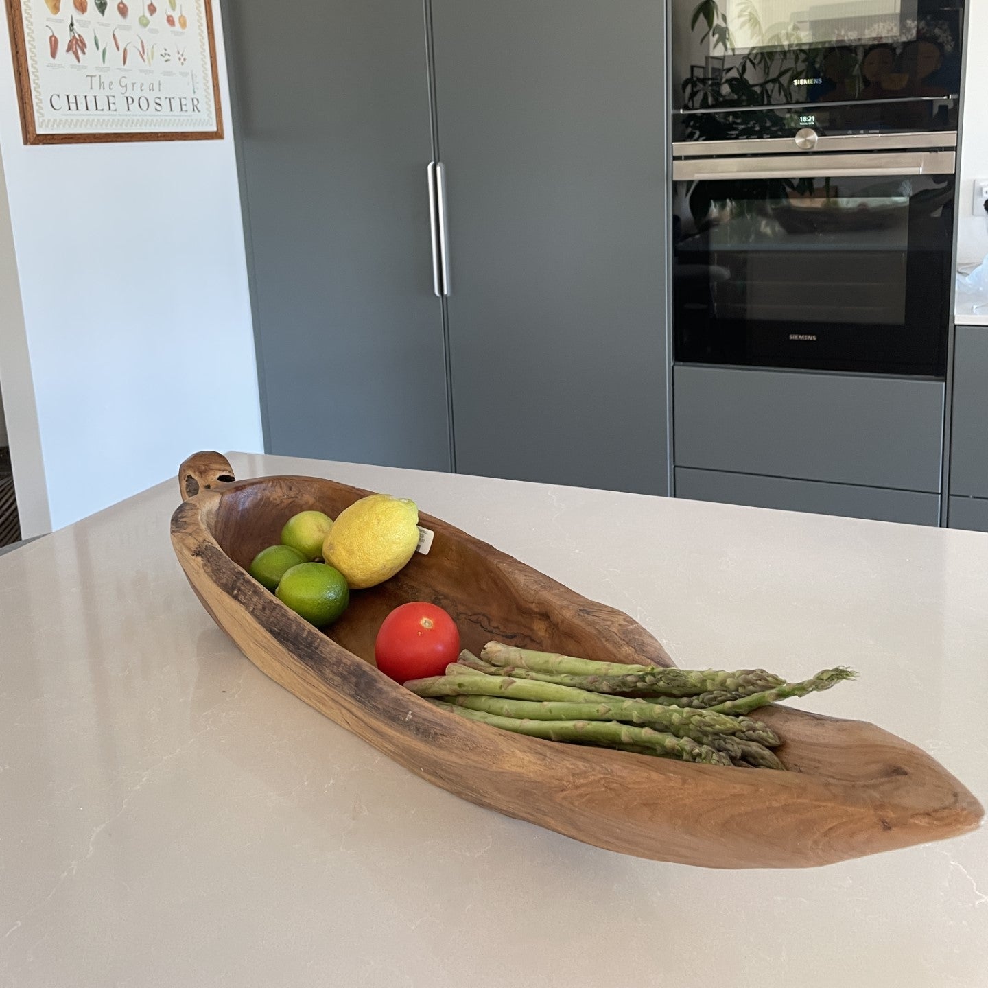 Teak Chili Formad Premium Skål