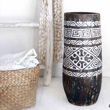 PALM CARVING VAS Höjd 50 cm