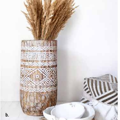 PALM CARVING VAS Höjd 50 cm