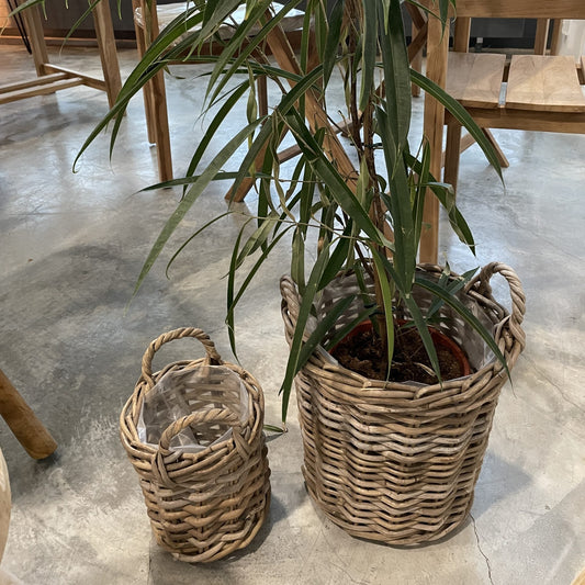 KURV ATHENA RATTAN TERNING NATURAL Ø30/20 2STK/SÆT