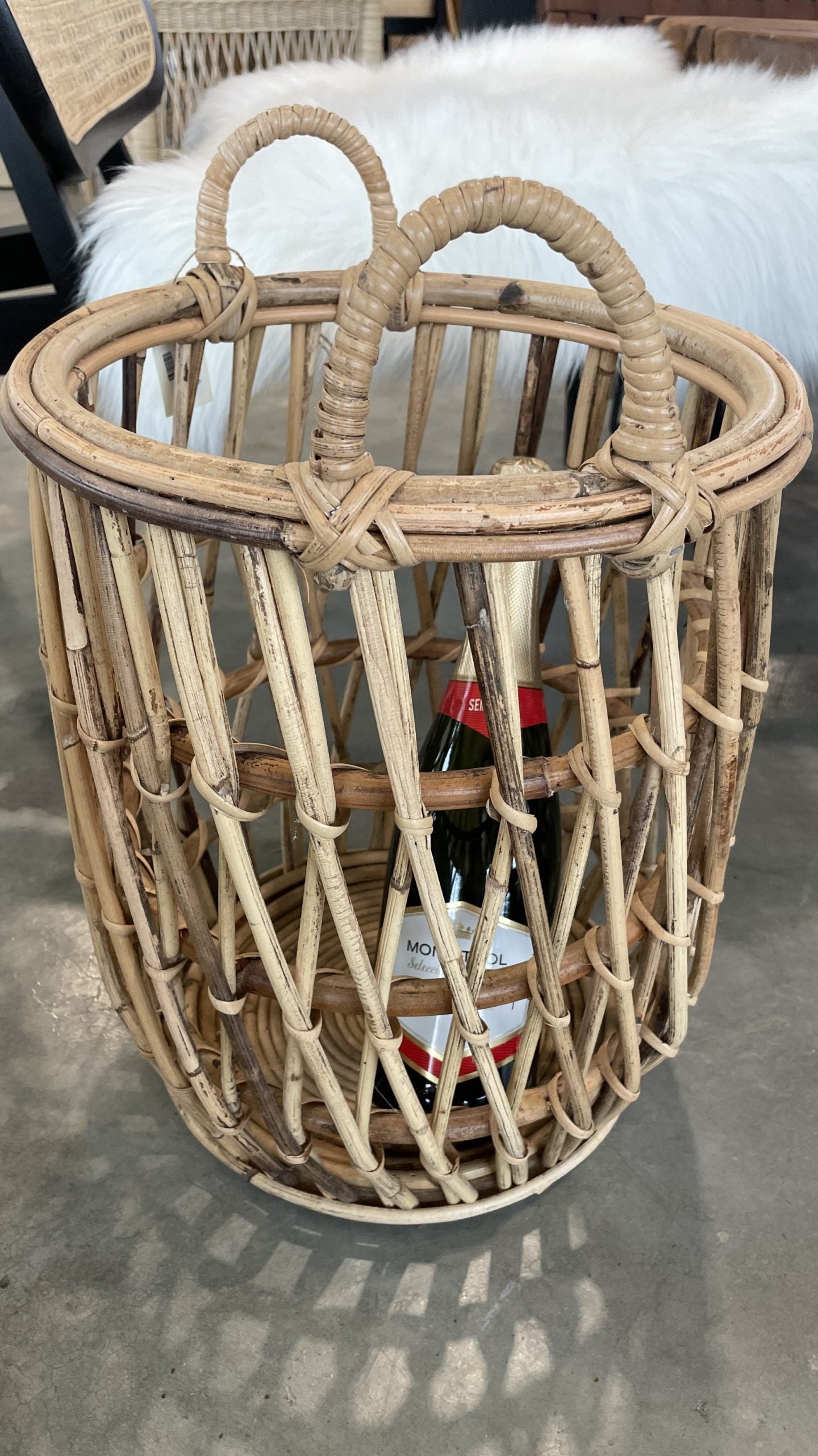 KURV MOCHI Rattan Natur Ø48/40/35 3STK
