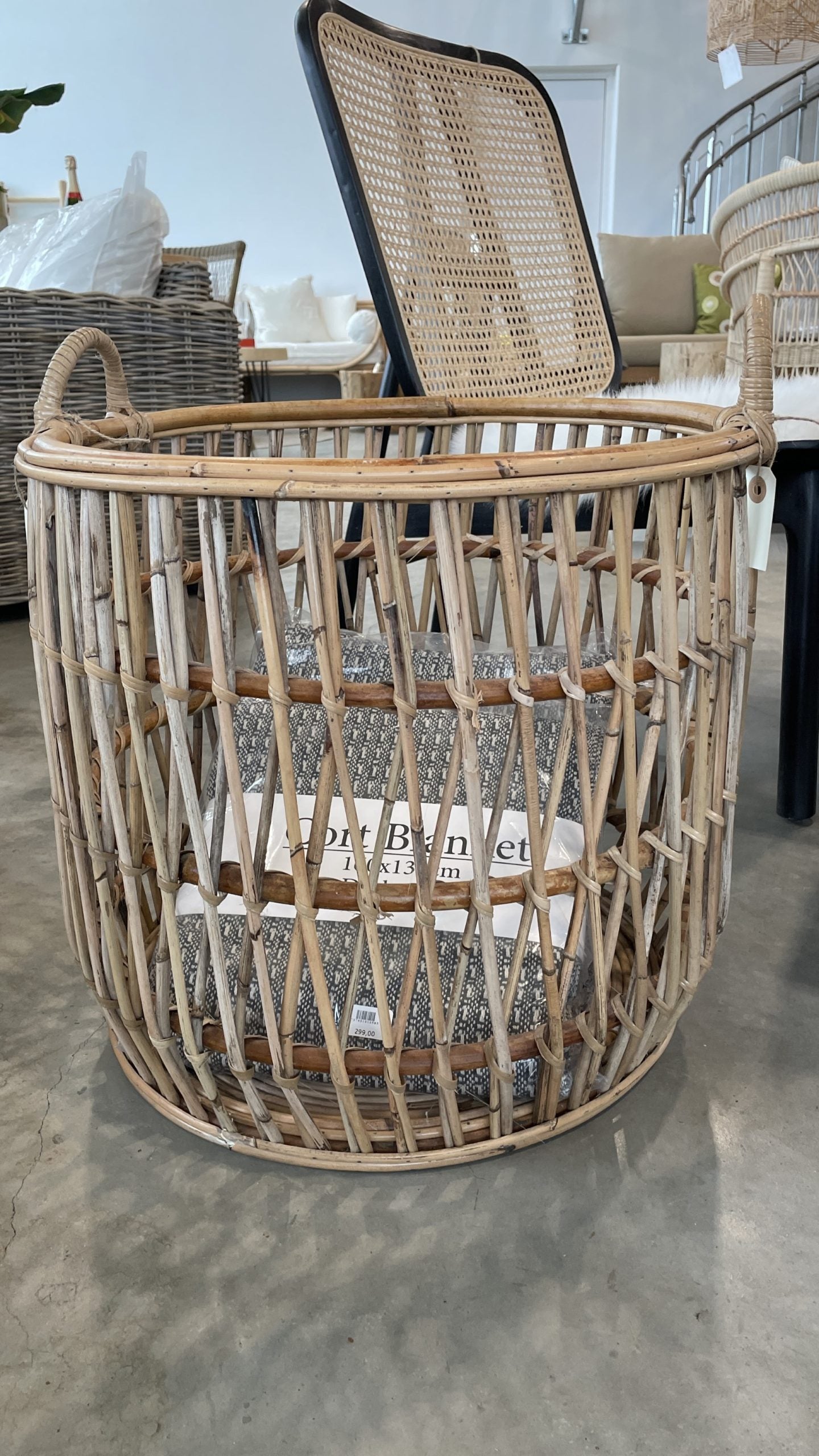 KURV MOCHI Rattan Natur Ø48/40/35 3STK