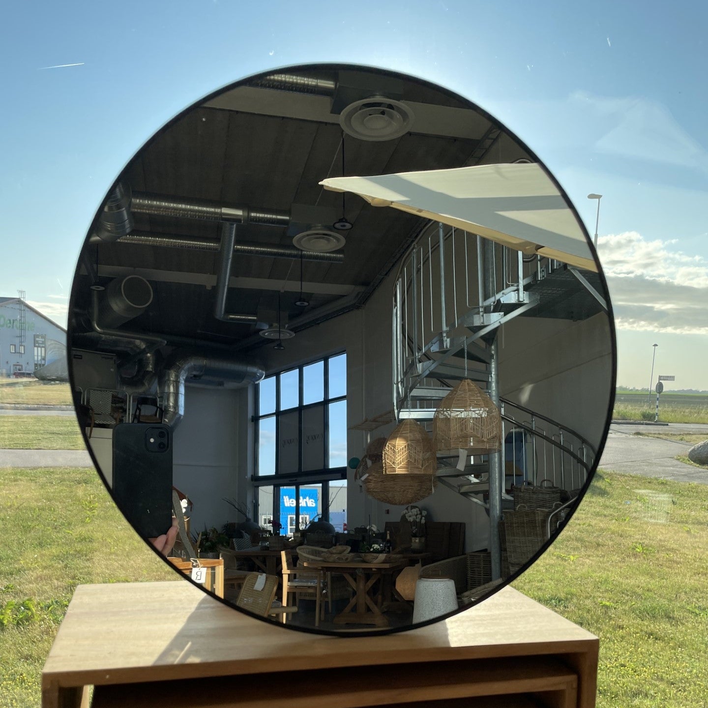 Wall Mirror Jersey Round Ø40 cm - Brass or Black Frame