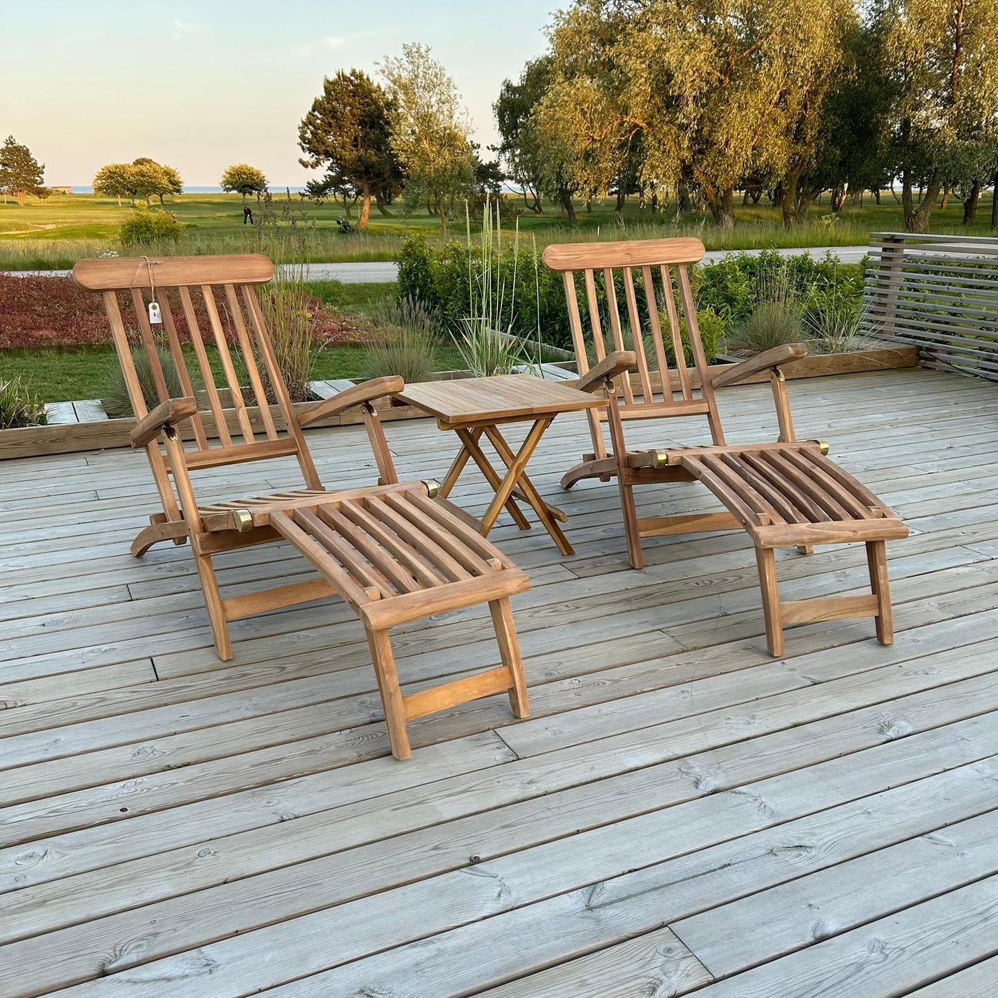 Sommertilbud Sanur Teak liggestole duo sæt