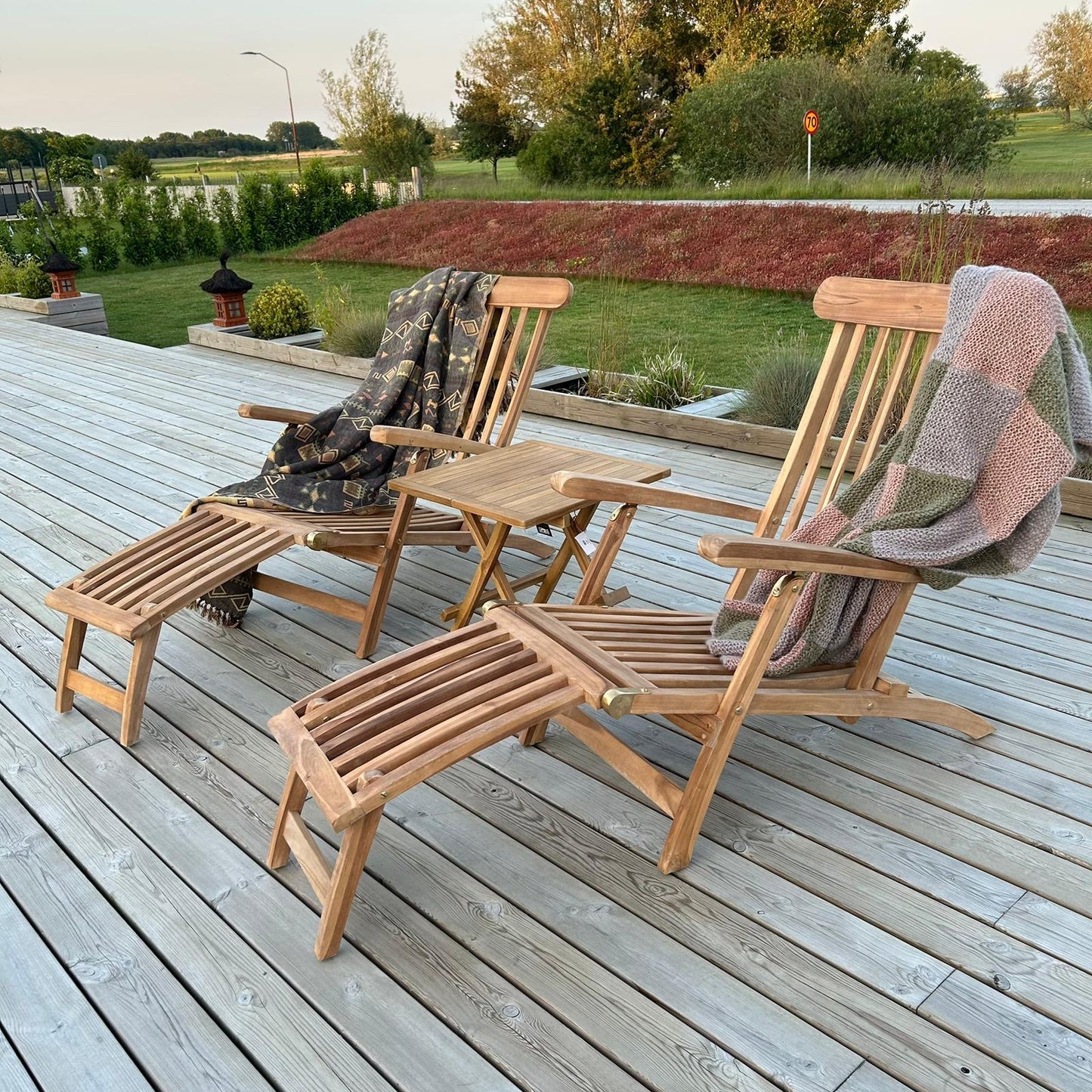 Sommertilbud Sanur Teak liggestole duo sæt