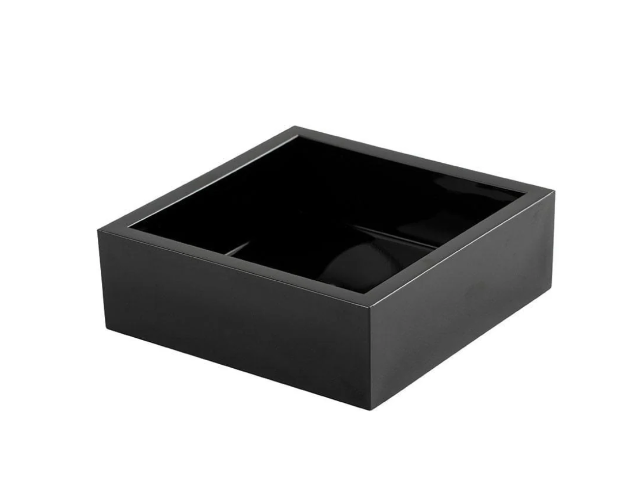 Square lacquer serving tray Black