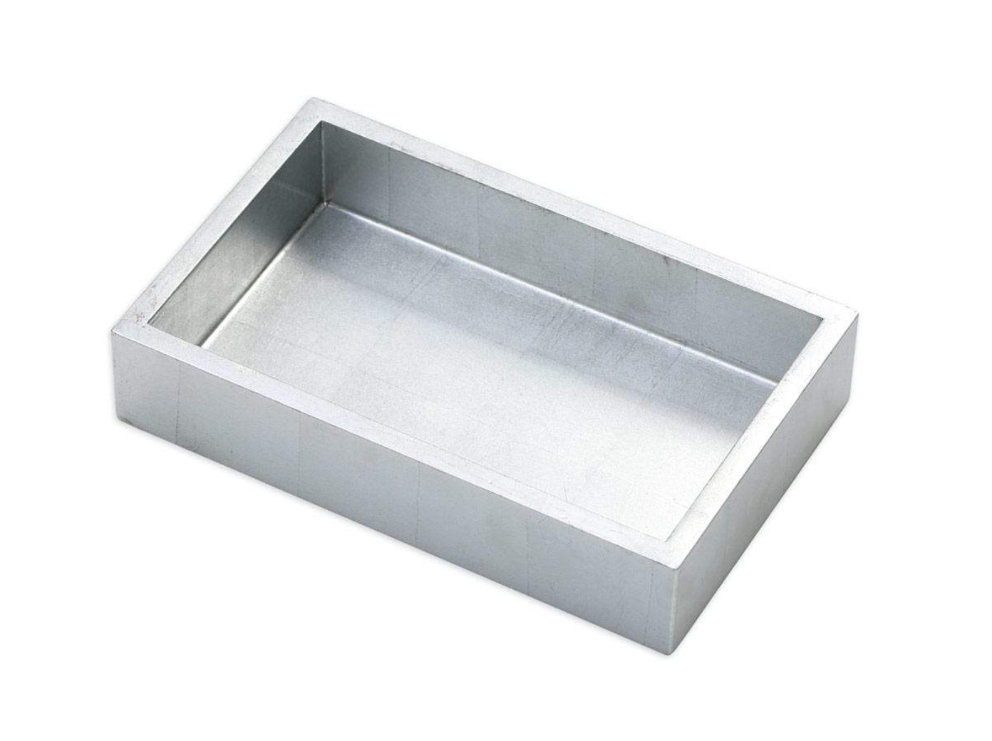 Square lacquer serving tray Silver