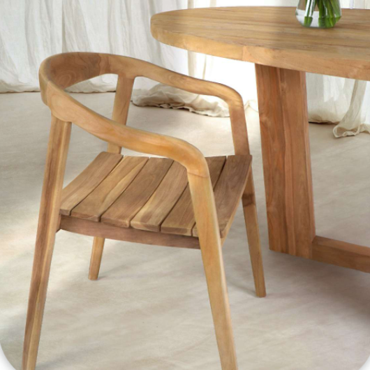 Candidasa matstol i teak