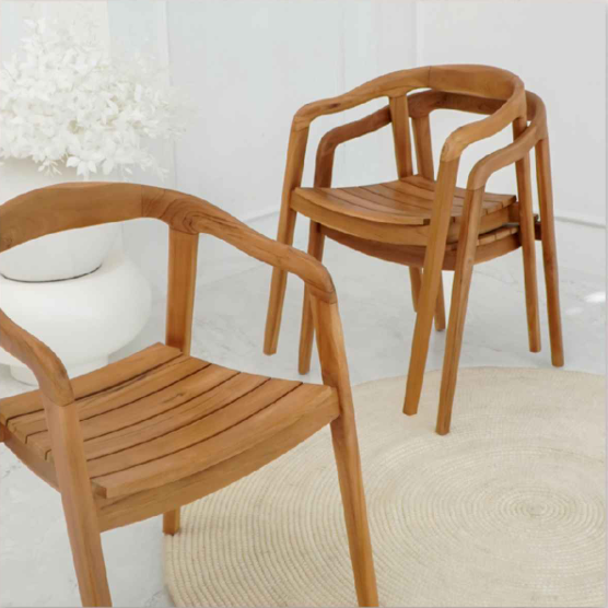 Candidasa matstol i teak