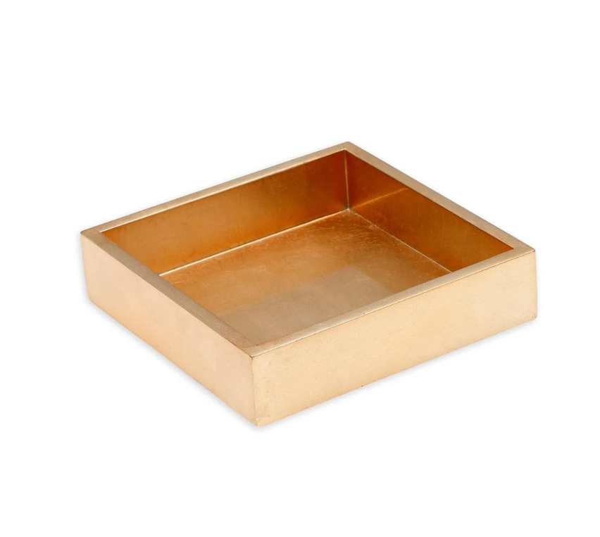 Firkantet lak serveringsbakke Sølv