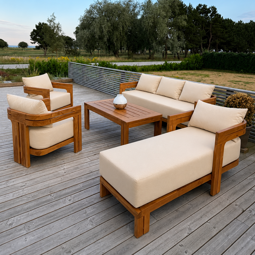 Ubud Lounge Lounge set. Beige
