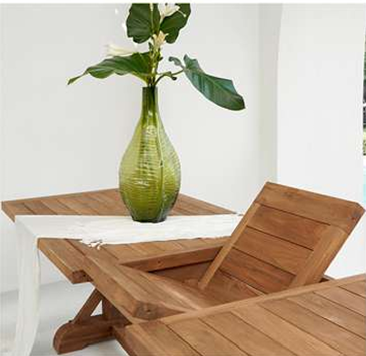 Crossleg Butterfly Matbord i Återvunnet Teakträ – 200–250 cm