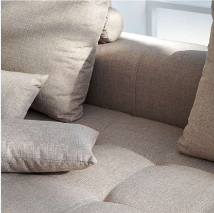 Canggu Soffa 4 –Sits Ljusbeige med fotpall