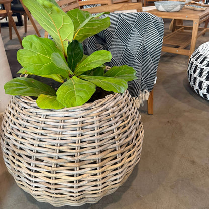 Athena Eleganta Korgar i Kubu Rattan – Set om 2 Natur