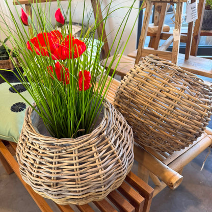 Athena Eleganta Korgar i Kubu Rattan – Set om 2 Natur