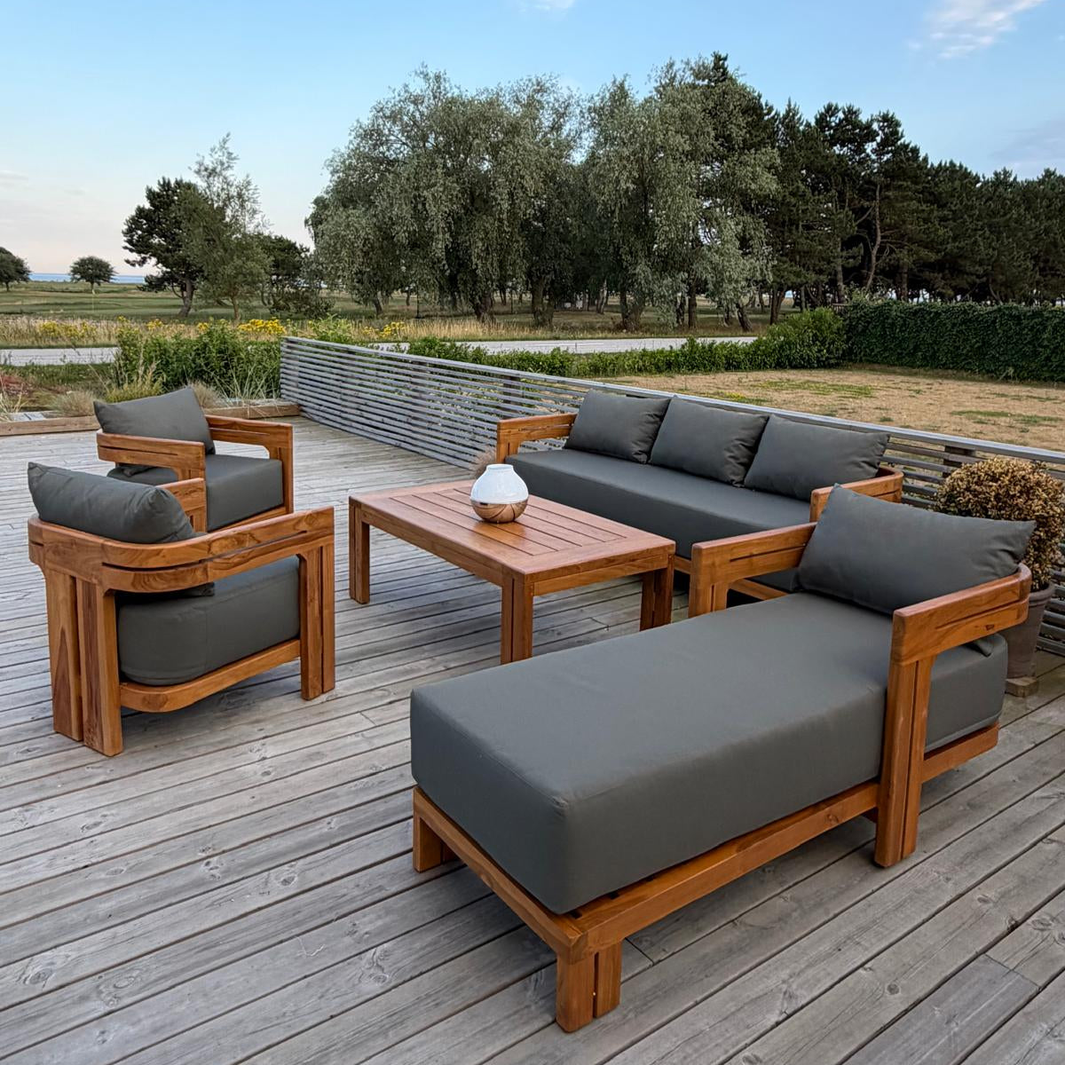 Ubud Lounge Lounge set. Anthracite grey