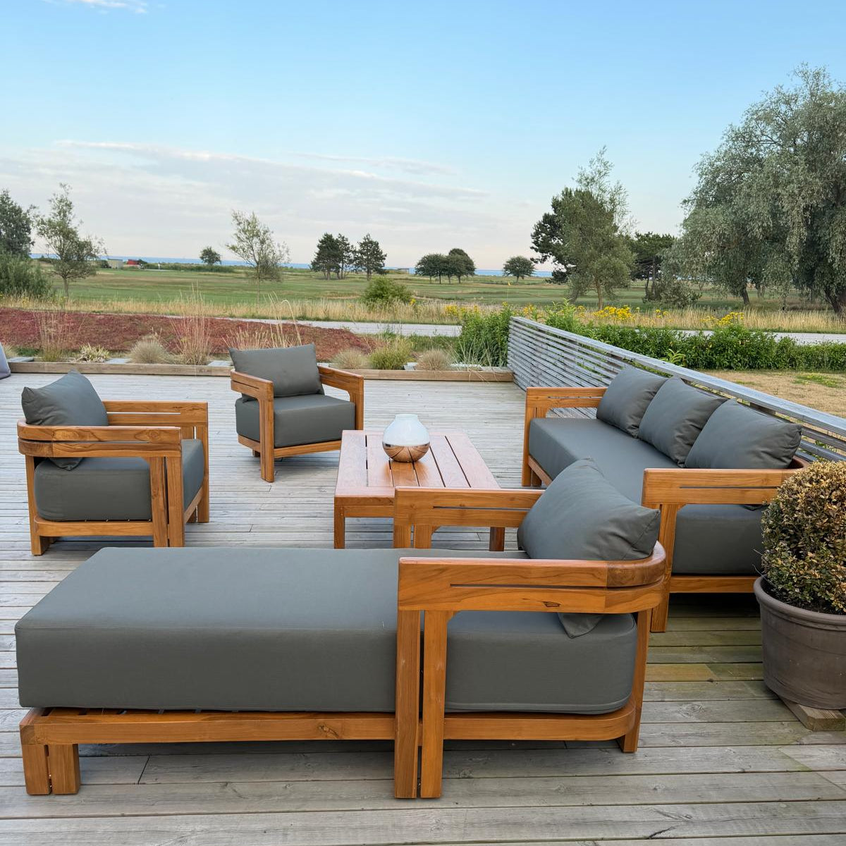 Ubud Lounge Lounge set. Anthracite grey