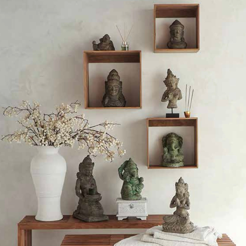 LINEA Vägghyllor Kvadrat Set-3