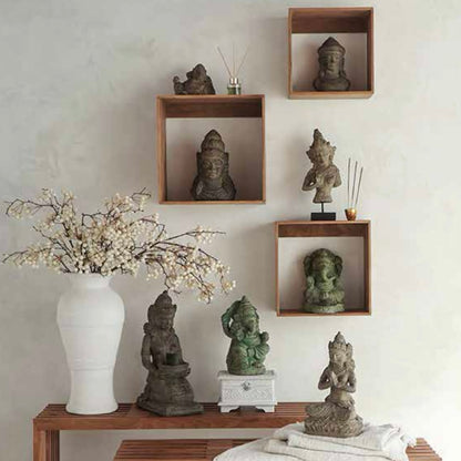 LINEA Vägghyllor Kvadrat Set-3