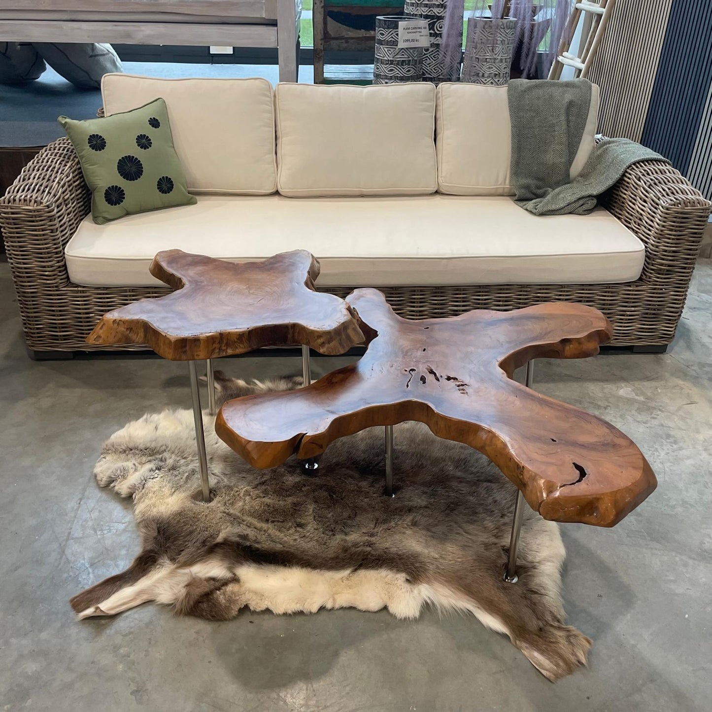 Teakrot Coffee bord & Sidobord