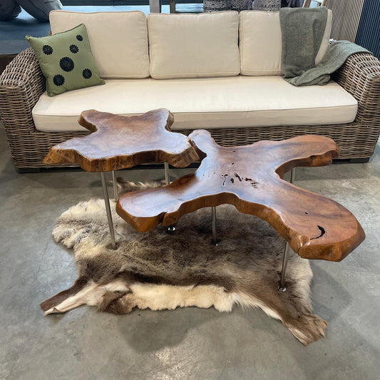 Teakrot Coffee bord & Sidobord