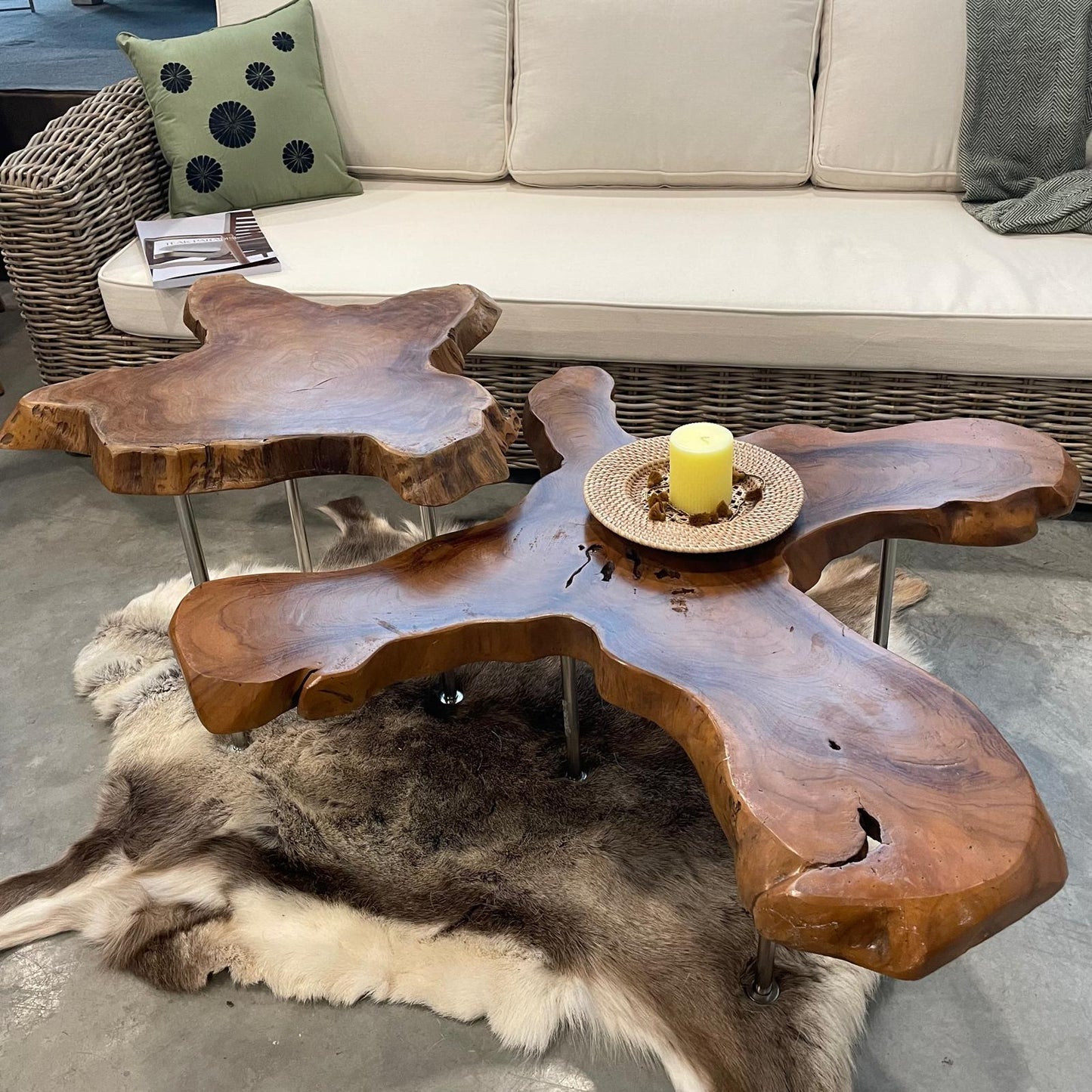 Teakrot Coffee bord & Sidobord