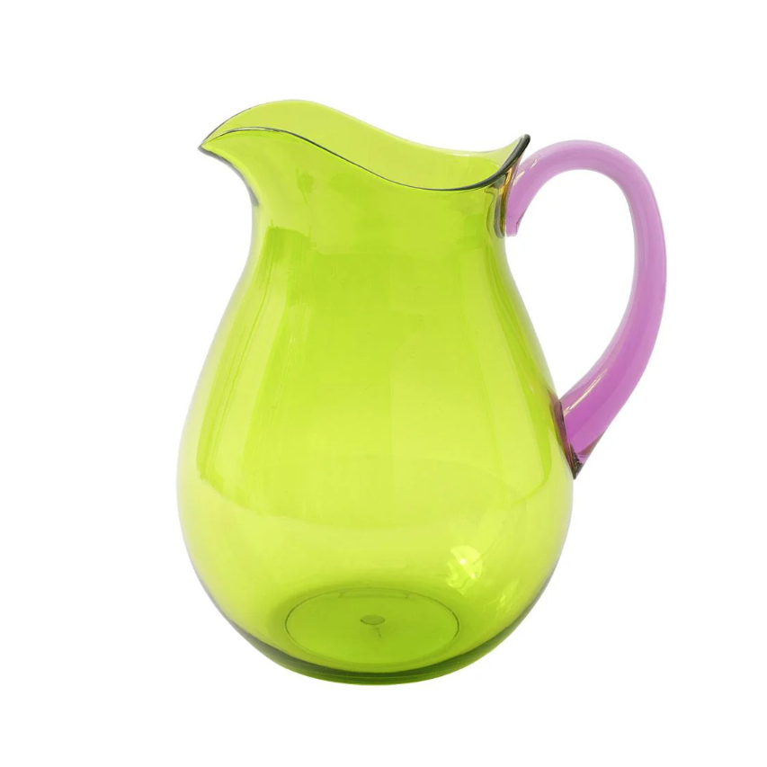 Grøn akrylkande med ametysthåndtag - 1,89L premium