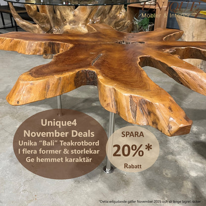 Teakrot Sidobord & Coffee bord